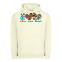 Pigment Pistachio peace love teach Urban Hoodie - BundleAndBundleShop