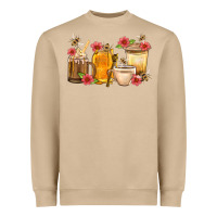 Mushroom Honey And Bee With Flower Coffee Cup Heavyweight Sweatshirt - BundleAndBundleShop