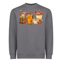 Storm Honey And Bee With Flower Coffee Cup Heavyweight Sweatshirt - BundleAndBundleShop