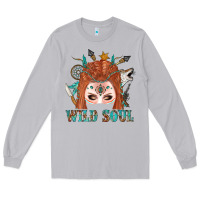 Moon Dust Western İndian Wild Soul With Braid Hair Woman Long Sleeve Tee - BundleAndBundleShop