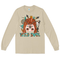 Mushroom Western İndian Wild Soul With Braid Hair Woman Long Sleeve Tee - BundleAndBundleShop