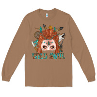 Toasted Coconut Western İndian Wild Soul With Braid Hair Woman Long Sleeve Tee - BundleAndBundleShop