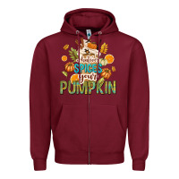 Burgundy Whatever Spices Your Pumpkin Zipper Hoodie - texasbilliewilder