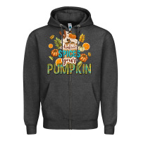 Charcoal Heather Whatever Spices Your Pumpkin Zipper Hoodie - texasbilliewilder