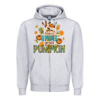 Heather Grey Whatever Spices Your Pumpkin Zipper Hoodie - texasbilliewilder