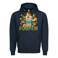Navy Whatever Spices Your Pumpkin Zipper Hoodie - texasbilliewilder