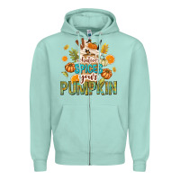 Seafoam Whatever Spices Your Pumpkin Zipper Hoodie - texasbilliewilder