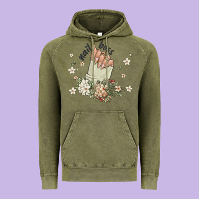 Nail Boss Vintage Hoodie Designed By Maliassmallbusiness