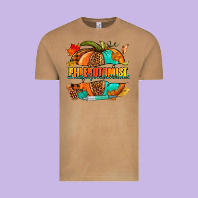 Phlebotomist Pumpkin Vintage Tee Designed By Nancycooperartshop