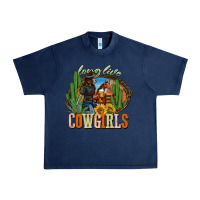 Navy long live cowgirls Urban Heavy Tee - NancyCooperArtShop
