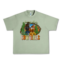 Oil Green long live cowgirls Urban Heavy Tee - NancyCooperArtShop