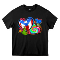 Black western leopard puerto rico hearts Heavy Core Tee - AdoDesignShop