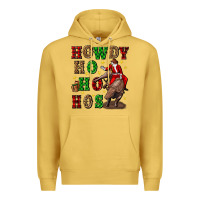 Antique Gold howdy ho ho hos christmas Premium Hoodie - CowGirlArtShop