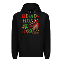 Black howdy ho ho hos christmas Premium Hoodie - CowGirlArtShop