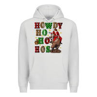 Dove Grey howdy ho ho hos christmas Premium Hoodie - CowGirlArtShop