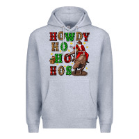 Heather Grey howdy ho ho hos christmas Premium Hoodie - CowGirlArtShop