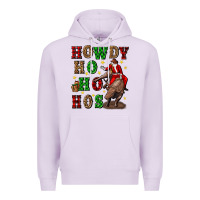 Lilac howdy ho ho hos christmas Premium Hoodie - CowGirlArtShop