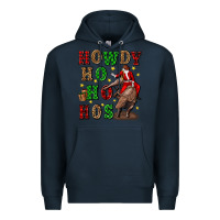 Navy howdy ho ho hos christmas Premium Hoodie - CowGirlArtShop
