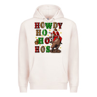 Pale Pink howdy ho ho hos christmas Premium Hoodie - CowGirlArtShop