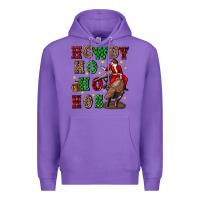 Purple howdy ho ho hos christmas Premium Hoodie - CowGirlArtShop