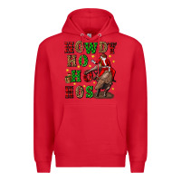 Red howdy ho ho hos christmas Premium Hoodie - CowGirlArtShop