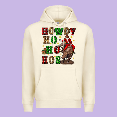 Howdy Ho Ho Hos Christmas Premium Hoodie Designed By Cowgirlartshop