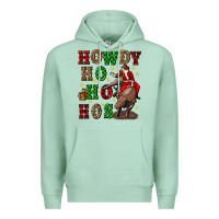 Seafoam howdy ho ho hos christmas Premium Hoodie - CowGirlArtShop