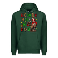 Sports Green howdy ho ho hos christmas Premium Hoodie - CowGirlArtShop