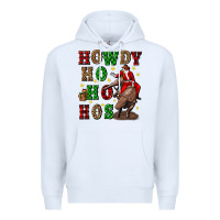 White howdy ho ho hos christmas Premium Hoodie - CowGirlArtShop