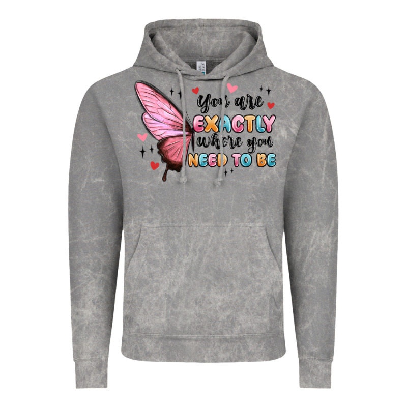 You Sre Exactly Where You Need To Be Vintage Hoodie by MaliasSmallBusiness | Teevron
