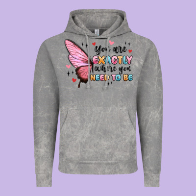 You Sre Exactly Where You Need To Be Vintage Hoodie Designed By Maliassmallbusiness