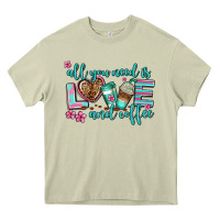Mossy all you need is love and coffee Heavy Core Tee - AdoDesignShop