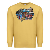 Antique Gold Police wife lightning bolt 4th of july Premium Sweatshirt - HowdyJamesFarm