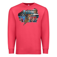 Cardinal Police wife lightning bolt 4th of july Premium Sweatshirt - HowdyJamesFarm