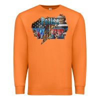 Carrot Police wife lightning bolt 4th of july Premium Sweatshirt - HowdyJamesFarm