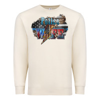 Sandshell Police wife lightning bolt 4th of july Premium Sweatshirt - HowdyJamesFarm