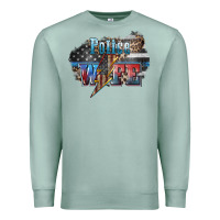 Police Wife Lightning Bolt 4th Of July Premium Sweatshirt | Teevron