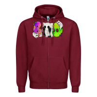 Burgundy Boo Ghost Cat Zipper Hoodie - texasbilliewilder