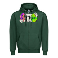 Sports Green Boo Ghost Cat Zipper Hoodie - texasbilliewilder