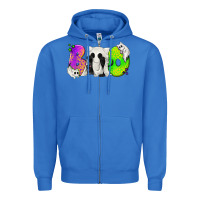 True Royal Boo Ghost Cat Zipper Hoodie - texasbilliewilder