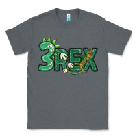 Charcoal Heather three rex Classic Tee - MaliasSmallBusiness