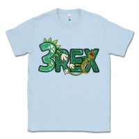 Dusty Blue three rex Classic Tee - MaliasSmallBusiness
