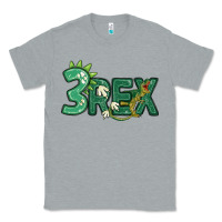 Heather Grey three rex Classic Tee - MaliasSmallBusiness