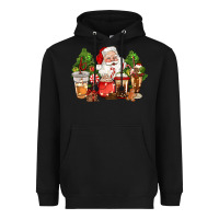 Black christmas santa coffee cups Heavyweight Hoodie - CowGirlArtShop