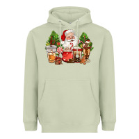 Matcha christmas santa coffee cups Heavyweight Hoodie - CowGirlArtShop