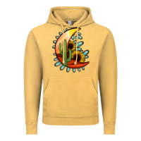Vintage Mustard turquoise desert moon Vintage Hoodie - Jasminsmagicworld