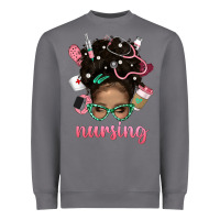 Storm Afro Messy Bun Nursing Bbs Heavyweight Sweatshirt - BundleAndBundleShop