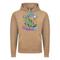 Vintage Coffee space dino Vintage Hoodie - MaliasSmallBusiness