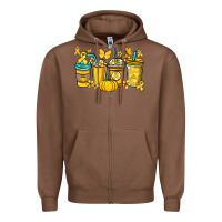 Chestnut Childhood Cancer coffee cups yellow ribbon Zipper Hoodie - NancyCooperArtShop