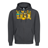 Smoke Childhood Cancer coffee cups yellow ribbon Zipper Hoodie - NancyCooperArtShop